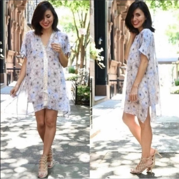 Anthropologie One September Lyla Floral Sequin Tunic Size Medium - Picture 5 of 14